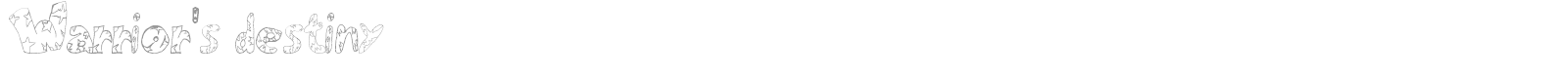 Warrior's Destiny font preview